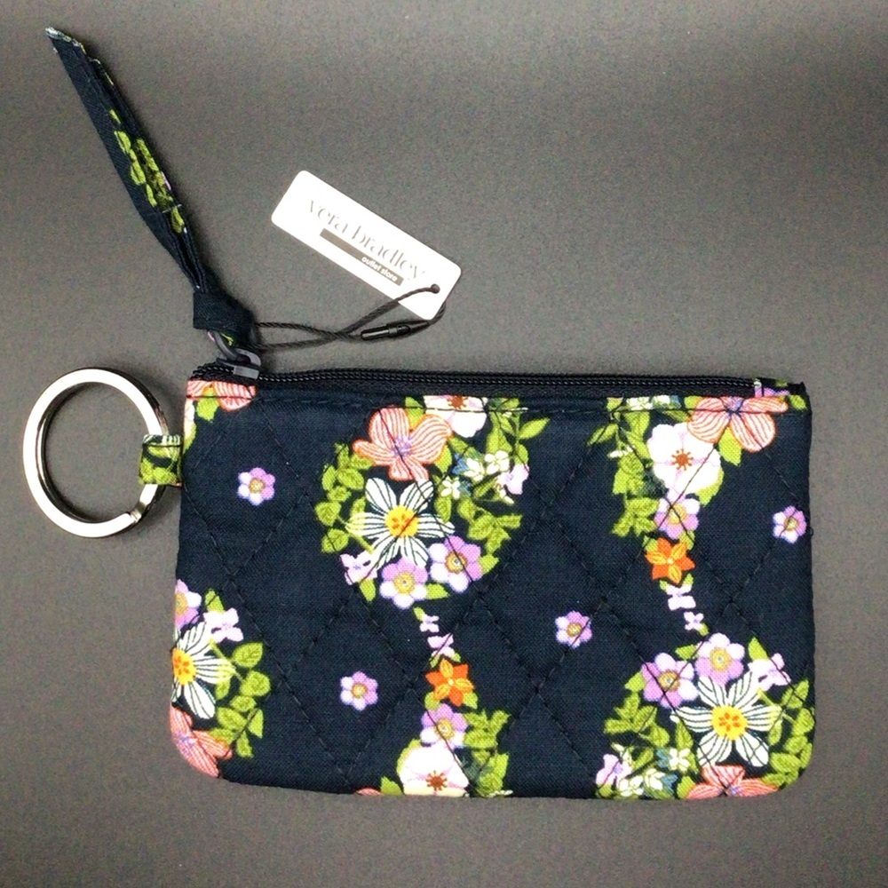 Vera Bradley Navy Floral Key Holder